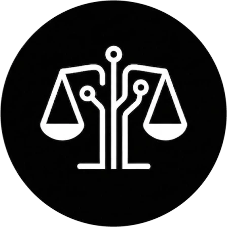 Logo de LegisIA: balanza de la justicia con circuitos